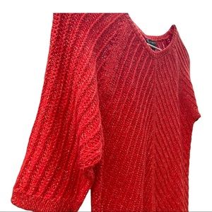 Beautiful short sleeve sparkle ribbed sweater.